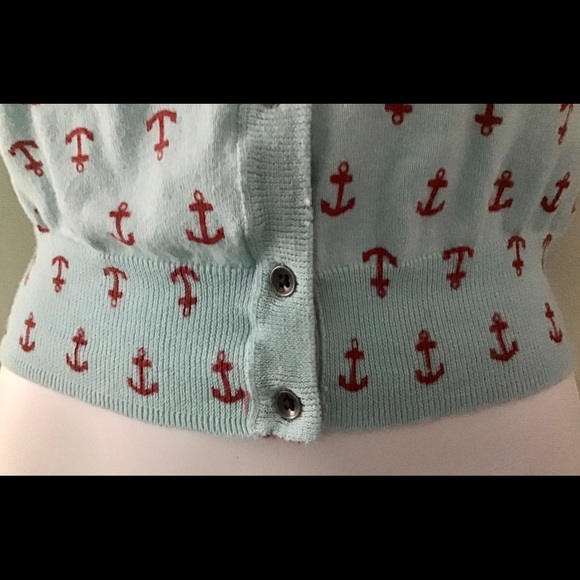 Cardigan lightweight soft anchor print - Picture 9 of 16